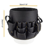 Heavy Duty Gardening Tool Bucket Organizer Gardening Tool Kit Holder with 56 Pockets for Garden Yard Lawn