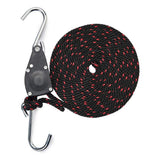 2PCS 1/4 Inch Lifting Pulley Rope Stainless Steel Rope Ratchet Sliding Lifting Ropes - Top-Down View