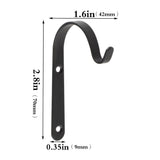 4PCS Garden Plant Wall Mounted Metal Hanging Bracket Decorative Plant Hanger for Bird Feeders Planters