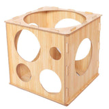 9 Holes Balloon Sizer Box Balloon Measurement Box Balloon Arch Kit Collapsible Wood Cube Balloon Sizer Box for Birthday Wedding Party