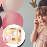 9 Holes Balloon Sizer Box Balloon Measurement Box Balloon Arch Kit Collapsible Wood Cube Balloon Sizer Box for Birthday Wedding Party - 45-Degree Angle