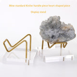 Acrylic Crystal Display Stand Mini Desktop Easel Stands Metal Arm Display with Acrylic Base
