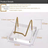 Acrylic Crystal Display Stand Mini Desktop Easel Stands Metal Arm Display with Acrylic Base