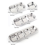 Divided Seasoning Dish Stainless Steel Sauce Dish Kitchen Dipping Dish - Side View