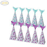 10Pcs Mermaid Party Favors Boxes Mermaid Gift Bags Box Kids Mermaid Party Goodie Bags
