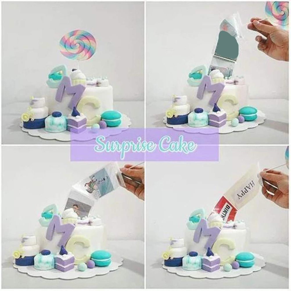 Funny Cake Money Box Money Pulling Cake Making Mold Cake ATM Box Mold with 20Pcs Plastic Bag