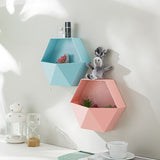 Hexagonal Wall Shelf Geometric Hexagonal Storage Shelf Simple Geometric Wall Floating Shelf