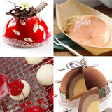 6 Cavity Semicircle Silicone Cake Mold Muffin Chocolate Baking Mold Pan DIY Party Cake Mold - Top-Down View