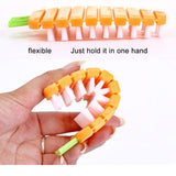 Random Veggie Vegetable Scrubber Scrub Cleaning Brush Kitchen Cleaner Carrot Potato Surface Brush Kitchen Tool - Rear View