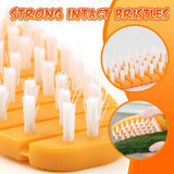Random Veggie Vegetable Scrubber Scrub Cleaning Brush Kitchen Cleaner Carrot Potato Surface Brush Kitchen Tool - Close-Up Angle