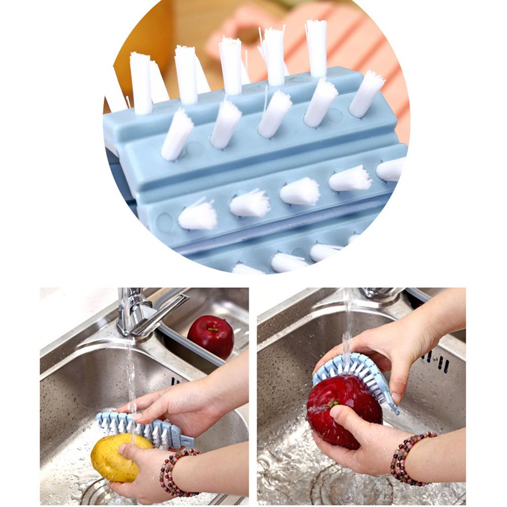 Random Veggie Vegetable Scrubber Scrub Cleaning Brush Kitchen Cleaner Carrot Potato Surface Brush Kitchen Tool