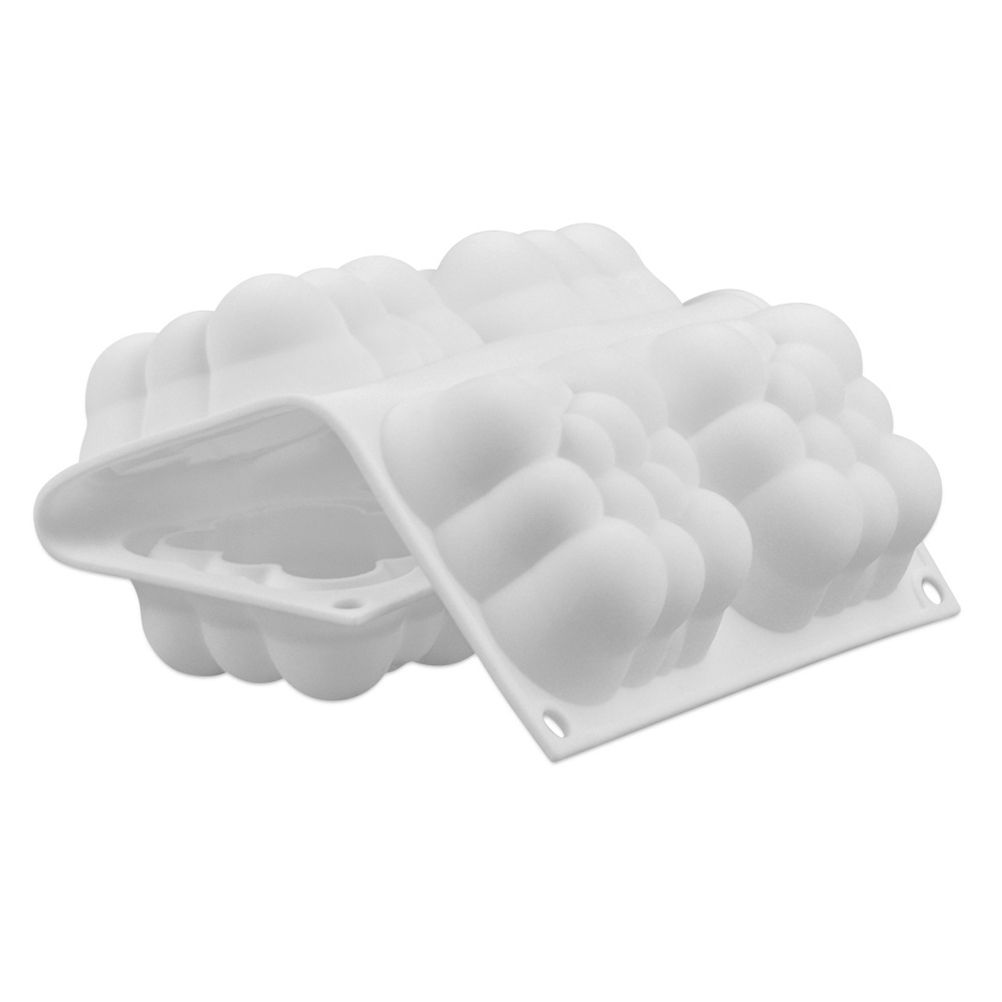 6 Cavities 3D Cloud Cake Mold Silicone Mousse Molds Bubble Molds for Baking