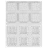 6 Cavities 3D Cloud Cake Mold Silicone Mousse Molds Bubble Molds for Baking