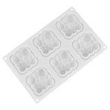 6 Cavities 3D Cloud Cake Mold Silicone Mousse Molds Bubble Molds for Baking - Rear View