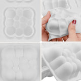 6 Cavities 3D Cloud Cake Mold Silicone Mousse Molds Bubble Molds for Baking
