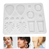 Silicone Resin Molds for Earrings DIY Mold Crystal Multi Style Epoxy Earrings Keychain Mold Jewelry Pendant Making Tool