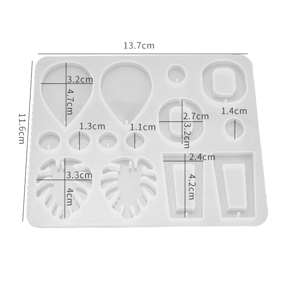 Silicone Resin Molds for Earrings DIY Mold Crystal Multi Style Epoxy Earrings Keychain Mold Jewelry Pendant Making Tool