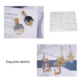 Silicone Resin Molds for Earrings DIY Mold Crystal Multi Style Epoxy Earrings Keychain Mold Jewelry Pendant Making Tool - Top-Down View
