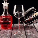 300ml Goblet Glass Mug Shark Wine Glass Goblets for Cold Drink Champagne Goblet Cocktail Glasses Whiskey Cup Party Barware - Top-Down View