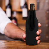 Beer Bottle Sleeve Zip Up Bottle Cover Collapsible Neoprene Sleeve Beer Cooler Covers for Indoor Outdoor Activities - Side View