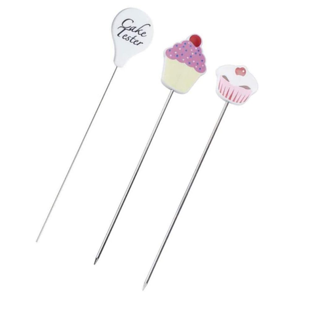 3Pcs Stainless Steel Cake Tester Probe Cake Tester Biscuits Baking Test Needle DIY Baking Tool for Cake Bread Muffin Testing