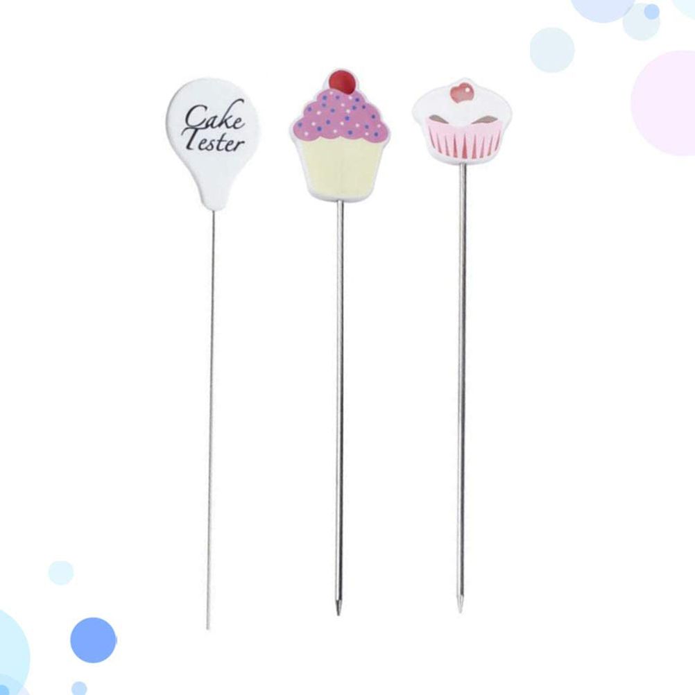 3Pcs Stainless Steel Cake Tester Probe Cake Tester Biscuits Baking Test Needle DIY Baking Tool for Cake Bread Muffin Testing
