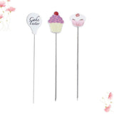 3Pcs Stainless Steel Cake Tester Probe Cake Tester Biscuits Baking Test Needle DIY Baking Tool for Cake Bread Muffin Testing - 45-Degree Angle