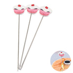 3Pcs Stainless Steel Cake Tester Probe Cake Tester Biscuits Baking Test Needle DIY Baking Tool for Cake Bread Muffin Testing