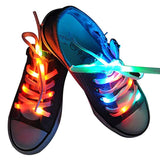 1 Pair LED Light Waterproof Shoelaces Battery Powered Flash Lighting Shoeslaces for Party Hip Hop Dancing Skating Running Cosplay