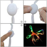 1 Pair LED Light Waterproof Shoelaces Battery Powered Flash Lighting Shoeslaces for Party Hip Hop Dancing Skating Running Cosplay - Top-Down View