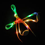 1 Pair LED Light Waterproof Shoelaces Battery Powered Flash Lighting Shoeslaces for Party Hip Hop Dancing Skating Running Cosplay - Close-Up Angle