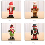 Christmas Wooden Nutcracker Ornaments Nutcracker Figures Toy Puppet Desktop Ornaments Home Decor