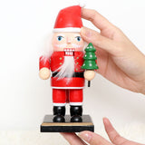 Christmas Wooden Nutcracker Ornaments Nutcracker Figures Toy Puppet Desktop Ornaments Home Decor - 45-Degree Angle