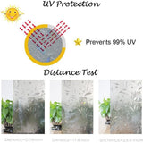 Window Film No Glue Static Decorative Films Window Frosted Film for Sun Protection - 45-Degree Angle