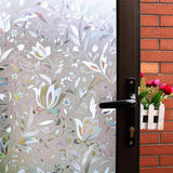 Window Film No Glue Static Decorative Films Window Frosted Film for Sun Protection - Rear View