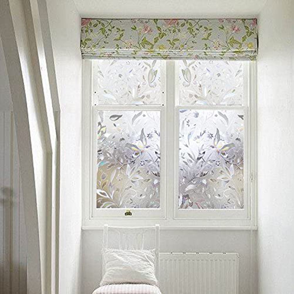 Window Film No Glue Static Decorative Films Window Frosted Film for Sun Protection