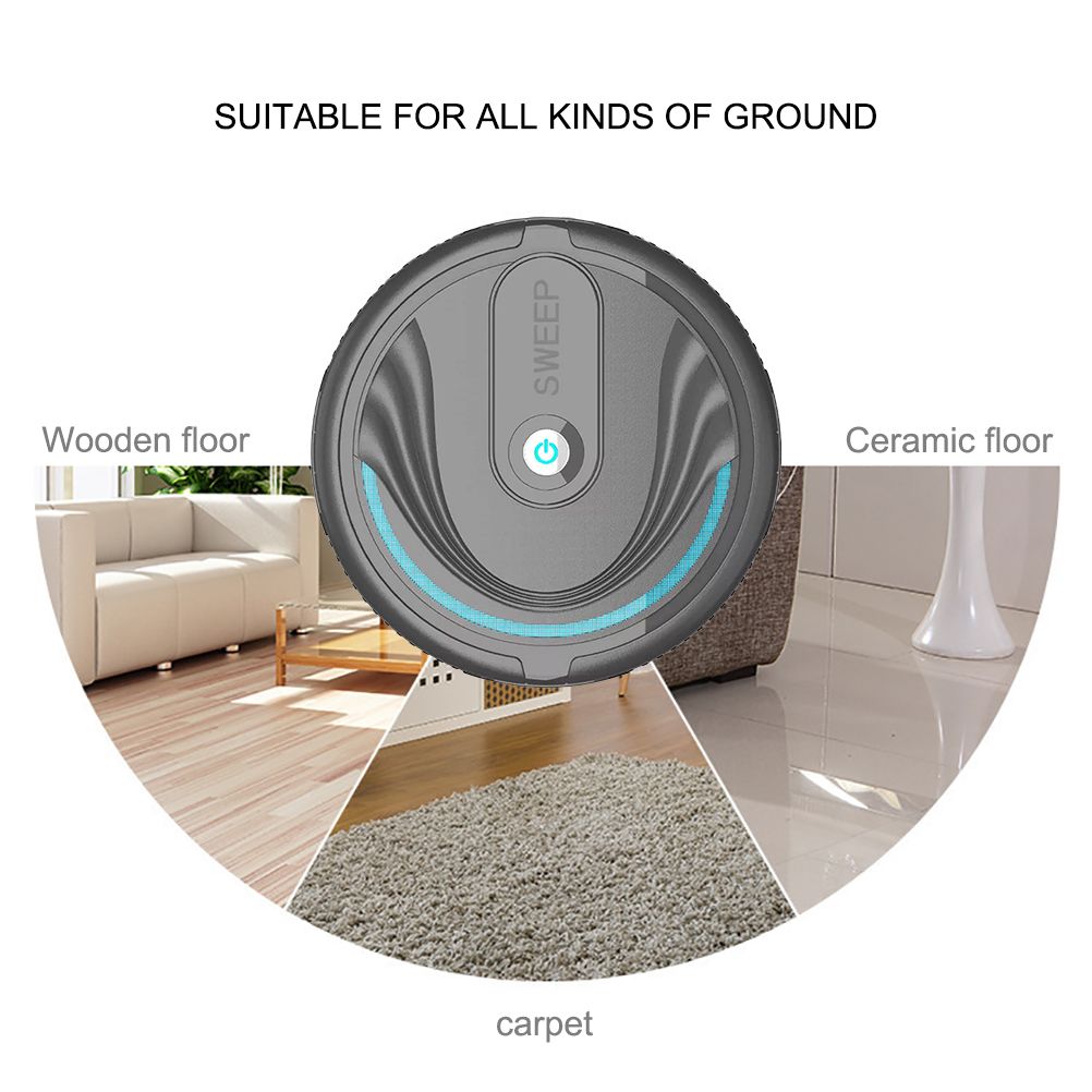 Household Smart Sweeping Robot Automatic Cleaner Intelligent Vacuum Cleaner for Hard Floor Tile Pet Hair and Carpets