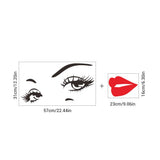 Beautiful Women Face and Red Lips Wall Sticker Home Living Room Bedroom Decoration - Side View
