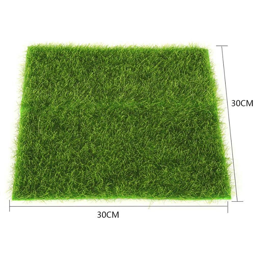 Artificial Lawn Grass Turf Interlocking Grass Tile Lawn Rug for Garden Bonsai Home Aquarium Artificial Lawn DIY Decoration