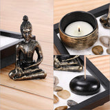 Buddha Statue Tea Light Candle Incense Holder Home Decoration Gift - Top-Down View