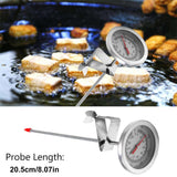 Stainless Steel Frying Oil Thermometer Fryer Fries Fried Chicken Barbecue Thermometer Gauge