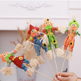 4PCS Standing Scarecrow Cute Fall Garden Scarecrow Ornament for Halloween Decoration Mall Bar Decoration - Side View