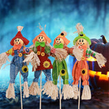 4PCS Standing Scarecrow Cute Fall Garden Scarecrow Ornament for Halloween Decoration Mall Bar Decoration