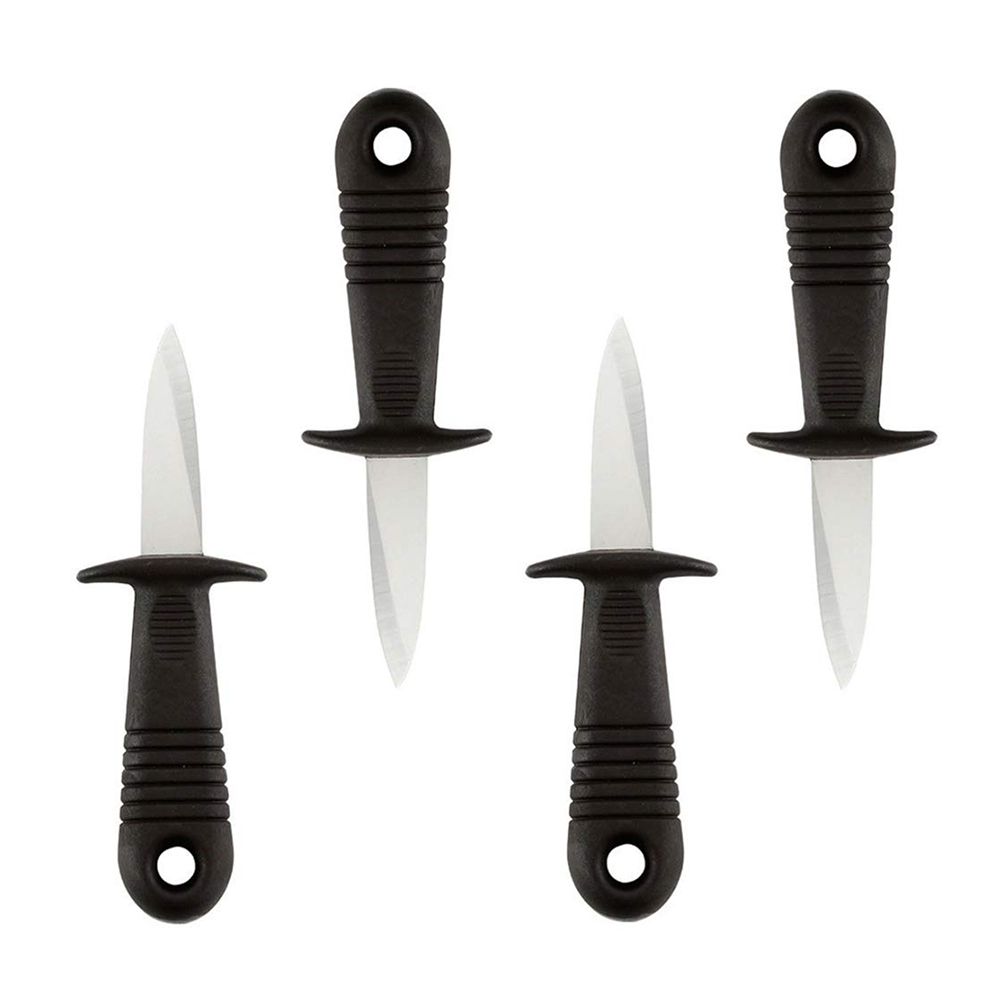4Pcs Stainless Steel Oyster Cutter with Non Slip Handle Seafood Special Tools