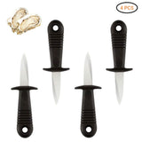 4Pcs Stainless Steel Oyster Cutter with Non Slip Handle Seafood Special Tools