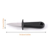4Pcs Stainless Steel Oyster Cutter with Non Slip Handle Seafood Special Tools - Side View