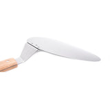 10inch Stainless Steel Pizza Peel Shovel with Wooden Handle Cake Shovel Baking Tools for Cheese Pizza Cutting Kitchen Accessories