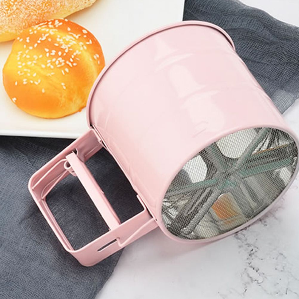 Kitchen Stainless Steel Flour Sifter Handheld Powder Flour Sieve Icing Sugar Manual Sieve Cup Home Baking Tools