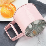 Kitchen Stainless Steel Flour Sifter Handheld Powder Flour Sieve Icing Sugar Manual Sieve Cup Home Baking Tools - Rear View
