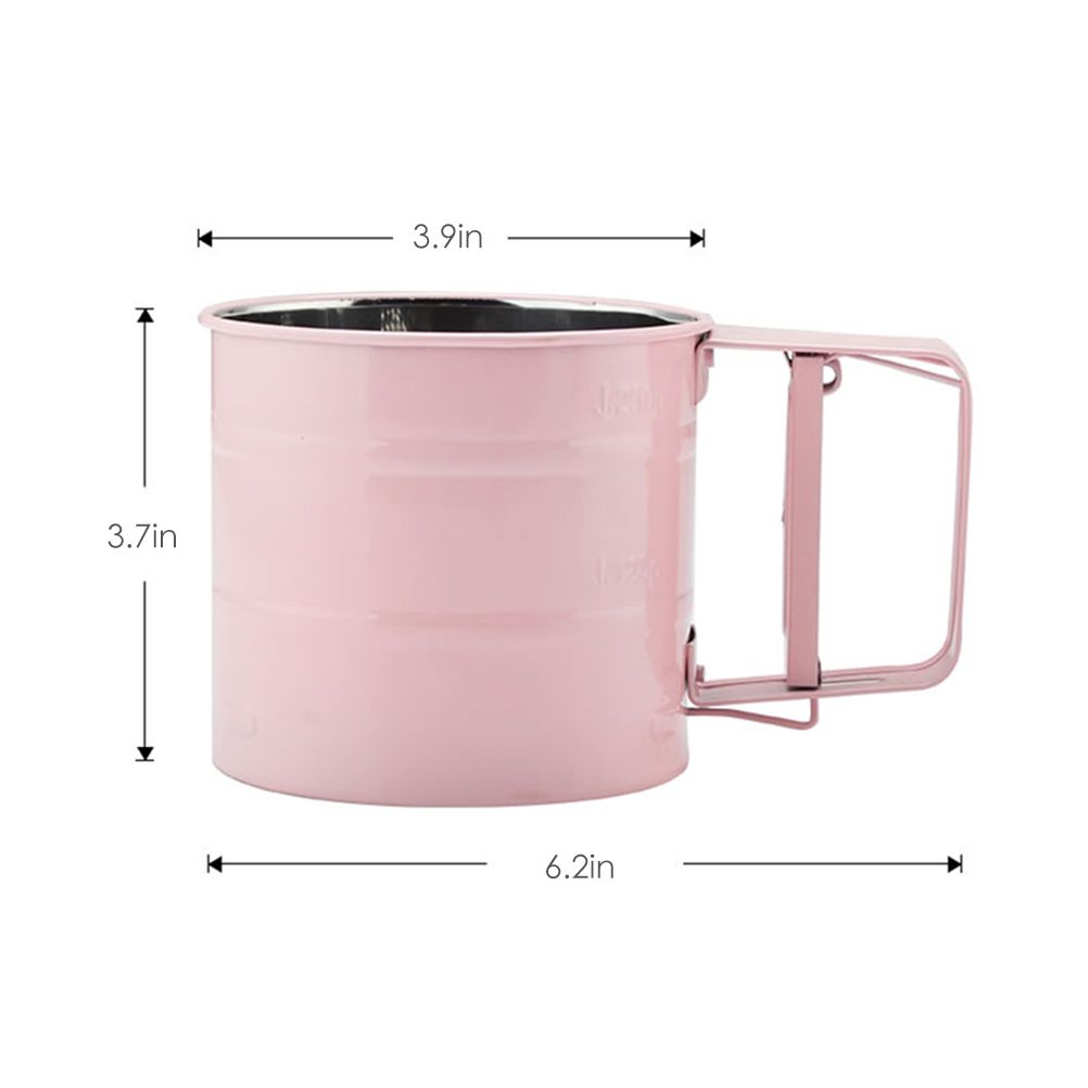 Kitchen Stainless Steel Flour Sifter Handheld Powder Flour Sieve Icing Sugar Manual Sieve Cup Home Baking Tools